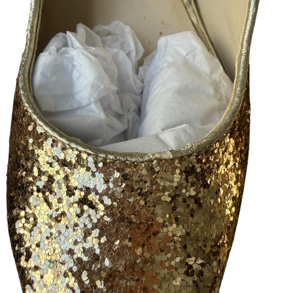 Nine West Rocha Gold Glitter Cushioned Pumps Women’s Size 9 Stiletto Heels Glam - Picture 10 of 16